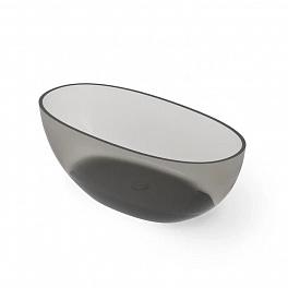 DEA DESIGN Nature Ванна отдельностоящая 155x75xh55 см, материал: Glasstech прозрачная смола, цвет: Smoky Black R4