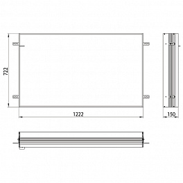 Emco Asis prime Встраиваемая рама для зеркального шкафа, B1222xH722mm