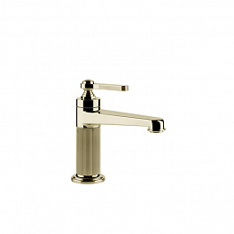 GESSI VENTI20 Смеситель для раковины на 1 отверстие, однорычажный, в комплекте с донным клапаном, цвет Brass PVD