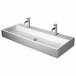Duravit Vero Air Раковина 120 cm, без перелива, с площадкой, с площадкой, с 2 отв. под смеситель, Цвет белый