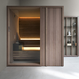 Effegibi Yoku S Door Сауна 174x170h214см, SX, цвет: осина термообработанная