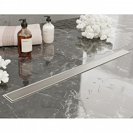 Plumberia Selection Трап душевой PS MODULAR 4x70 2устор. накладка из нерж.стали, основа из пластика 50мм,40л/мин, браш.нерж.сталь