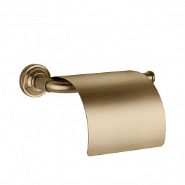 GESSI VENTI20 Держатель туалетной бумаги, с крышкой, цвет Warm Bronze Br. PVD