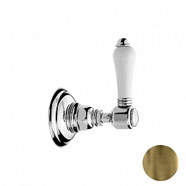 Nicolazzi Наружная часть запорного вентиля 3/4”, цвет: Bronzato ручка P.M.Blanc