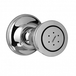 CARIMALI SFERICO Наружняя форсунка c COLONIAL розетка Ø60 mm, 2 гидромассажные форсунки c 90% SнаP. хром