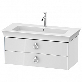 Duravit White Tulip Тумбочка подвесная, 410x984x458 мм, 2 ящика с ручкой, цвет: белый высокоглянцевый