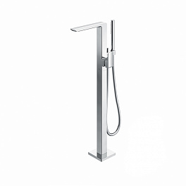 TOTO Jewelhex Смеситель для ванны, 113x374x876мм, отдельностоящий с ручным душем, Active Wave, цвет: хром