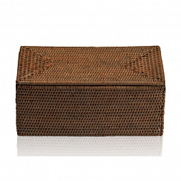 Decor Walther Basket UTBMD Универсальная коробка 30x15.5x14см, с крышкой, цвет: ротанг темный
