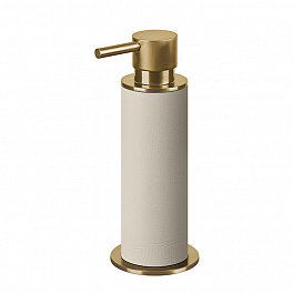 ADJ Диспенсер для жидкого мыла, D7xH19см., цвет: Gold/white /panna cotta