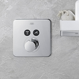 AX ShowerSelect Встраиваемый термостат для душа, 2 потреб, (внешняя часть), цвет: хром