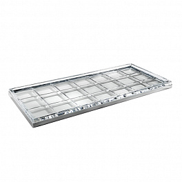 3SC Palace Лоток универсальный, настольный, цвет: мрамор Emperador dark/Matt Satin Nickel