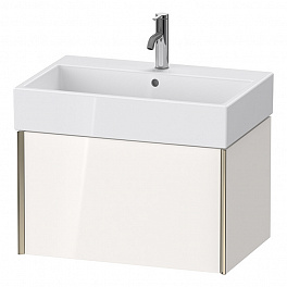 Duravit XViu Тумба подвесная 397x684x454мм, для раковины #235070, 1 ящик, цвет: белый глянцевый/champagne matt