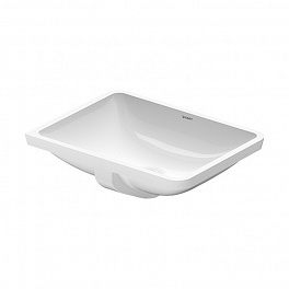 Duravit Starck 3 Раковина для встраивания снизу, с перел.,включая крепл.для встр. в дерев. столеш.,490x365мм, с покрытием WonderGlis Цвет белый