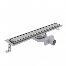 Plumberia Selection Трап душевой PS IN-TILE 6x60 2устор. накладка из нерж.стали, комбинир.затвор с горизонт. Выпуском Ду 50мм,40л/мин, браш.нерж.сталь