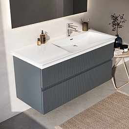 Ideal Standard La Dolce Vita Раковина 1260х535хh145 мм, подвесная/накладная, ассиметричная, чаша справа, 1 отв, с переливом, без крепежа, цвет: белый