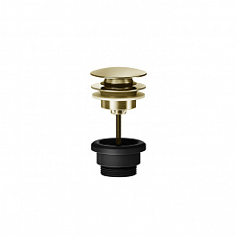 GESSI 316 Донный клапан нажимной “Stop&Go”, для раковин без перелива, цвет Brushed Brass PVD
