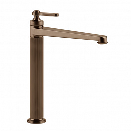 GESSI VENTI20 Смеситель для раковины на 1 отверстие, однорычажный, высокий, в комплекте с донным клапаном, цвет Copper Brushed PVD