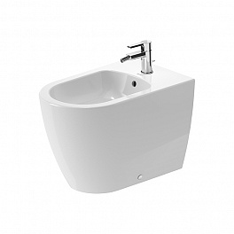 Duravit Me by Starck Биде напольное приставное 37х60 см, с 1 отв. под смеситель, с креплением, цвет белый с WonderGliss