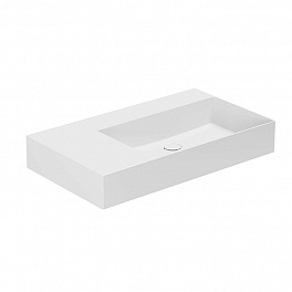 AZZURRA ELEGANCE Squared Раковина подвесная/накладная 81х46х12.5см без отв. под смеситель , цвет белый