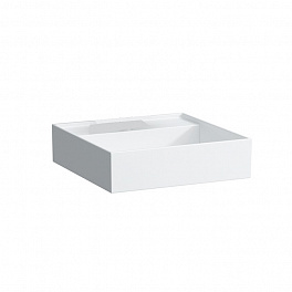Laufen Kartell Раковина 460x460х120мм без перелива, без отв. под смеситель, со скр сливом, цвет: белый