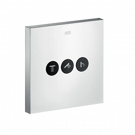 AX ShowerSelect Встраиваемый модуль с 3 запорными клапанами (внешняя часть), цвет: хром