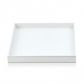 Decor Walther Brownie Tab Q Лоток универсальный 28x28см, цвет: белая кожа