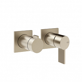 GESSI INVERSO DIAMANTATO Внешняя часть настенного смесителя для душа на 2 выхода, цвет: Finox Brushed Nickel
