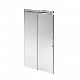 KERAMA MARAZZI Душевая дверь CRISTALLO, раздвижная с функцией soft close, 120х210, брашированный никель