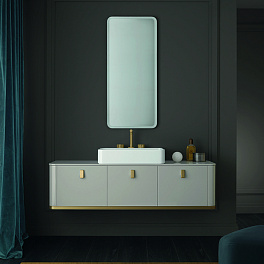 VITAGE milldue edition Tailor Тумба 450х470х360 мм., 1 выдвижной ящик, ручка матовое золото, цвет глянцевый Nuvola