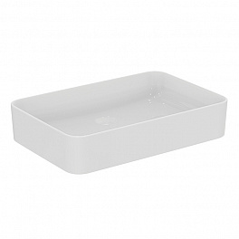 Ideal Standard Conca Раковина 600х400хh120 мм, накладная прямоугольная, без перелива и отв. под смес., с крепежом, цвет: белый глянец