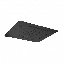 ALMAR Встраиваемый верхний душ 48х63 см, 3 типа струи, хромотерапия, цвет Black Absolute Brushed PVD