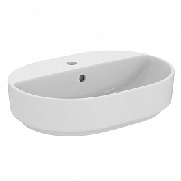 Ideal Standard i.life O Раковина 550х400хh130 мм, накладная, с 1м отв. под смес., с переливом, без крепежа, цвет: белый глянец