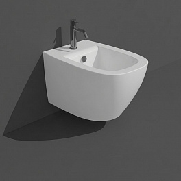 SIMAS JUNIPER Биде подвесное 53,5x370xh32см, с 1 отв. для смесителя, цвет белый глянец (без креплений F85)