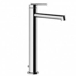 Gessi Ingranaggio Смеситель для раковины высокий с длинным изливом, с донным клапаном, цвет: хром