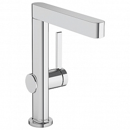 HANSGROHE FINORIS Смеситель для раковины на 1 отверстие, однорычажный, с поворотным изливом, с донным клапаном, цвет хром