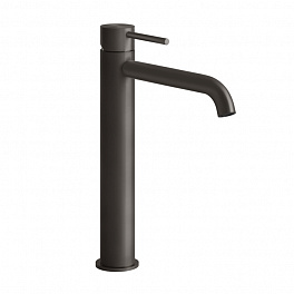 GESSI 316 Смеситель для раковины на 1 отверстие, высокий h=305мм, без донного клапана, излив 155мм, цвет: brushed black metal pvd