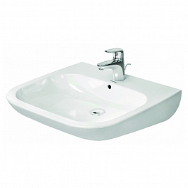 Duravit D-Code Раковина с перел., с 1 отв. под смес., 600x550мм, Цвет: Белый (Спец.цена из наличия)