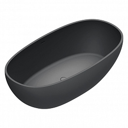 Catalano SOLID Ванна 176X91h52 с переливом, сифон в комплекте, цвет черный матовый
