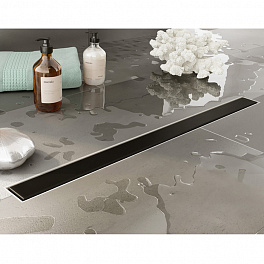 Plumberia Selection Трап душевой PS MODULAR 4x100 2устор. накладка из нерж.стали, основа из пластика 50мм,40л/мин, черн.матов.