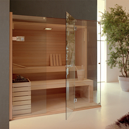 Effegibi Sky Corner 80 Био-Сауна 200x180xh201см, DX, отделка: канадский хемлок