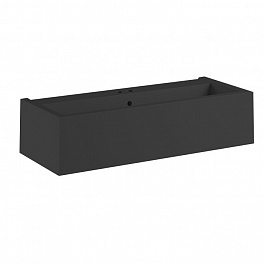 KERASAN KANAAL Раковина подвесная с 2 отв под смес, 120х40 см, цвет Matt Black