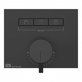 Gessi Hi-Fi Смеситель для душа, с включением до 3 источников одновременно (внешняя часть), цвет: Black XL