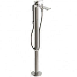 Ideal Standard La Dolce Vita Смеситель для ванны, напольный, с ручным душем, без A6133NU, цвет: PVD Silver Storm