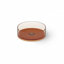 DEA DESIGN Washbasins Раковина настольная 45x45xh14,5 см, материал: Glasstech прозрачная смола, цвет: Sunset R1