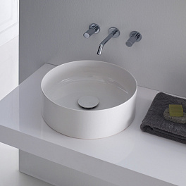 LAUFEN LIVING SQUARE Раковина круглая 380х380х130 мм без отв. под смеситель,без перелива, цвет: белый