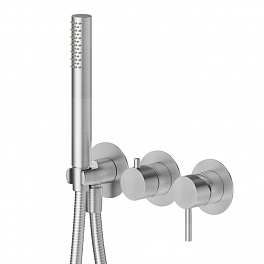 Newform X-Steel 316 Наружная часть для встраимаевого смесителя, с ручным душем на 3 отв , цвет: нержавеющая сталь