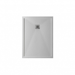 NOKEN LEI Поддон из минерального литья с фактурной поверхностью, 120x90х3,5h см, белый